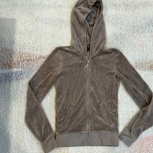 Rare Vintage Juicy Couture Swarovski zipper pull hoodie XS